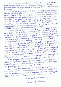 Lettre manuscrite / Candidature Verso - Municipales 2008